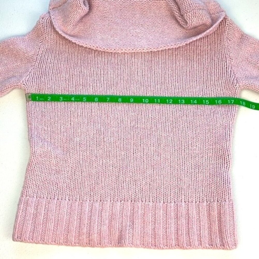 Anthropologie Cashmere Wool Sweater Cowl Neck Oversize Pastel Lilac Turtleneck S - Picture 7 of 9